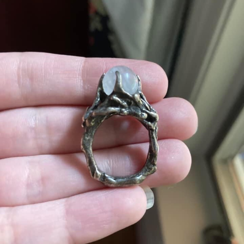 Burial Ground Mini Beholder with Flashy Moonstone- Size 6